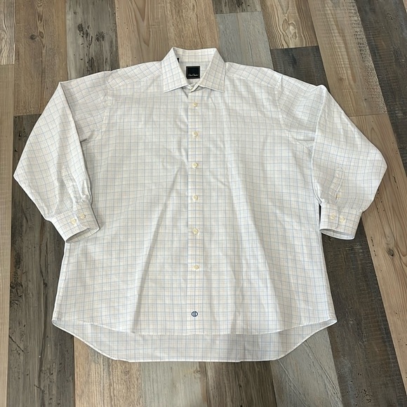 David Donahue Other - David Donahue  Plaid Stripe Long Sleeve Button Down Dress Shirt